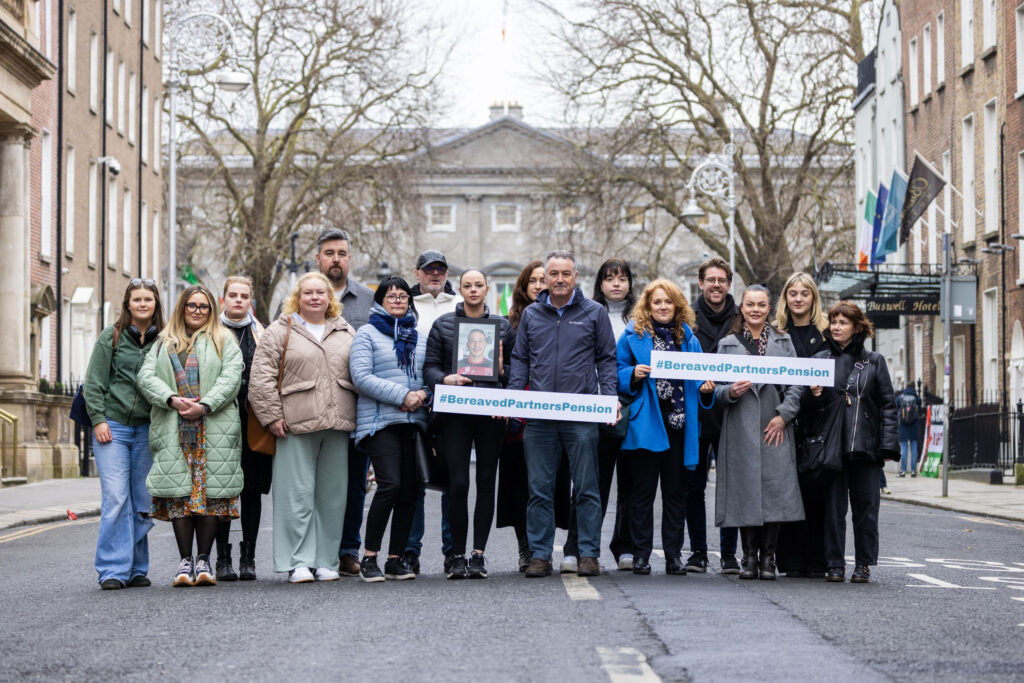 Photocall outside the Dáil for the Bereaved Partner’s Pension bill, January 22nd.